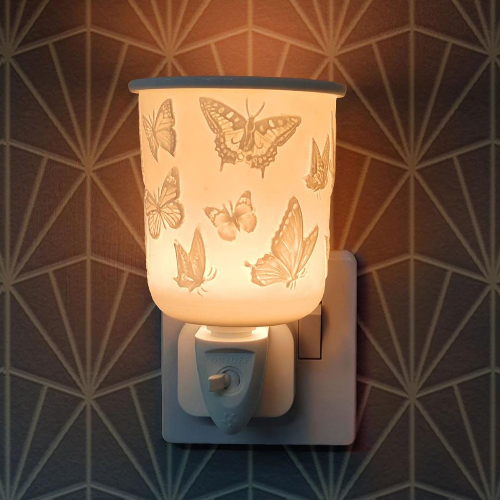 Cello Butterfly Porcelain Plug In Wax Melt Warmer Extra Image 1